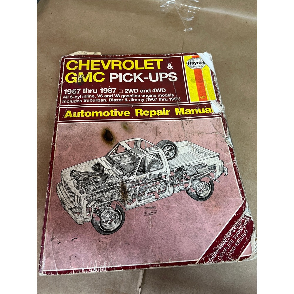 Haynes Chevrolet GMC Pickups 1967 1987 Automotive‎ Repair Manual 2WD 4WD V6 V8